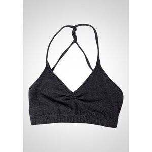 KTRNA Dancewear Sports Bra Twist Top Charcoal Gray Size XS
